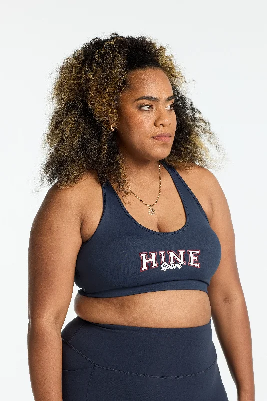 VARSITY 2.0 SPORTY BRA SLATE BLUE