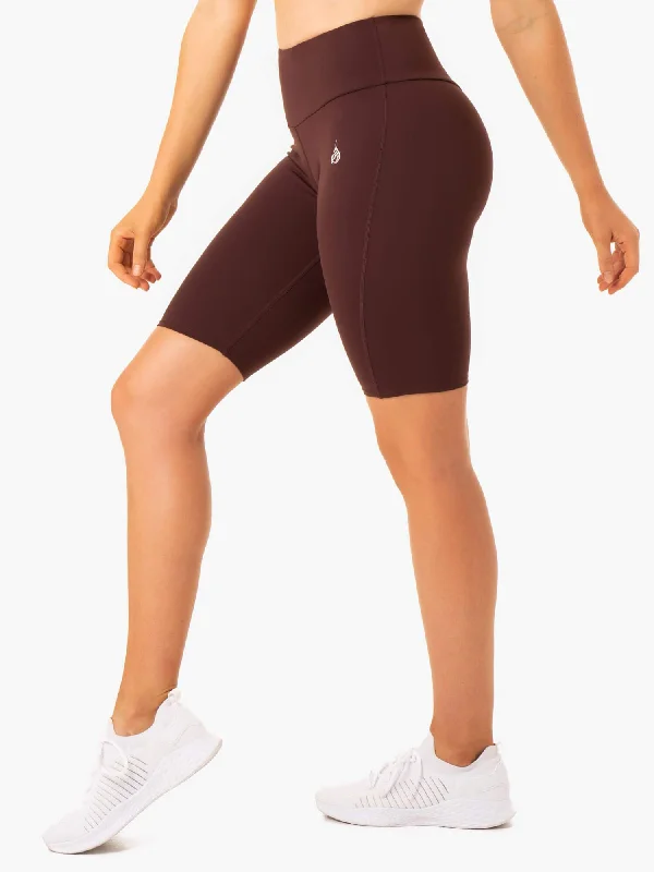 Staples Scrunch Bum Bike Shorts - Chocolate