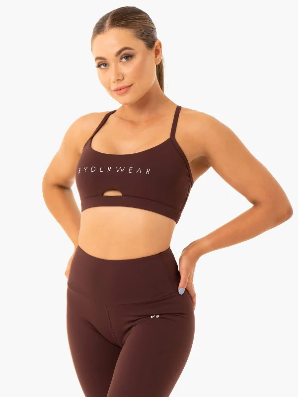 Staples Sports Bra - Chocolate