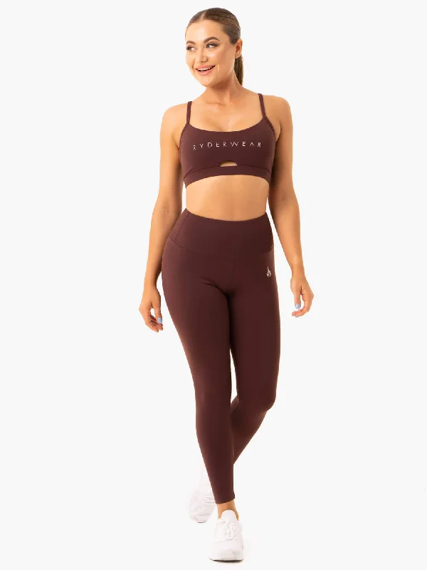 Staples Sports Bra - Chocolate