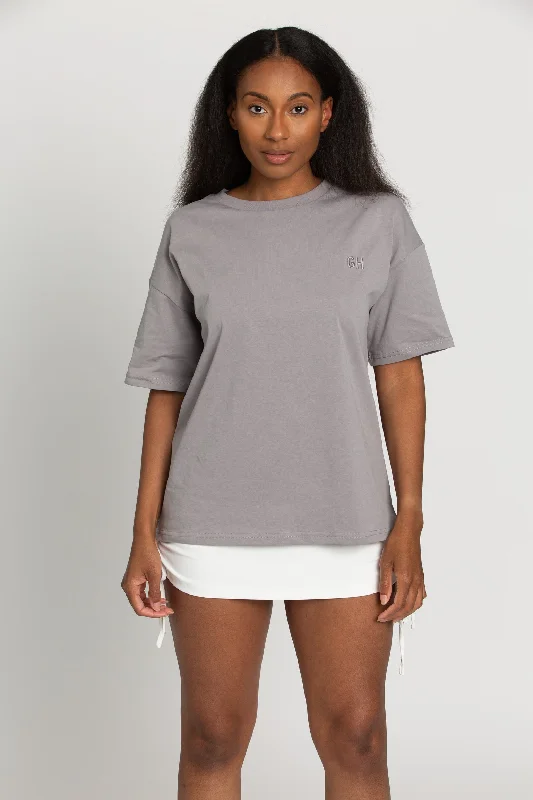 Steel Oversized Boyfriend Tee