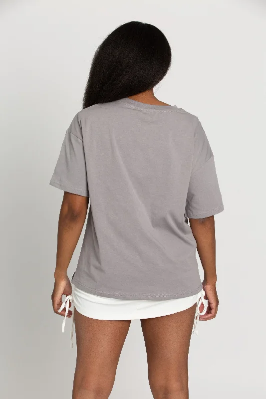 Steel Oversized Boyfriend Tee