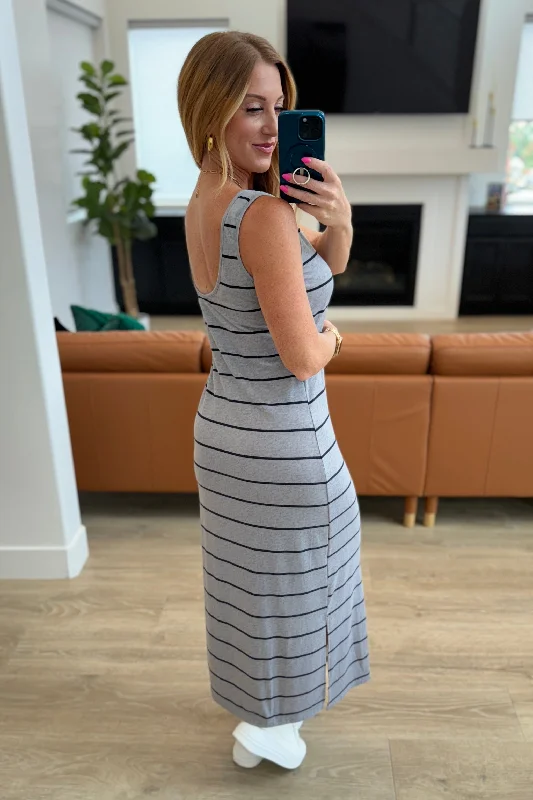 Still Got It Sleeveless Maxi In Gray