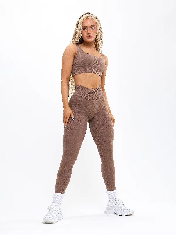 Synergy Seamless Sports Bra - Chai Latte