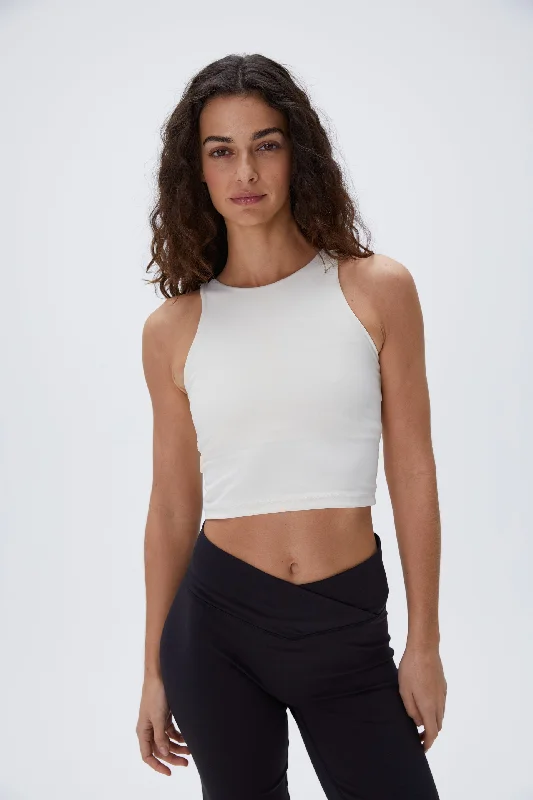 Ultimate Racer Front Scoop Back Bra - Marshmallow White