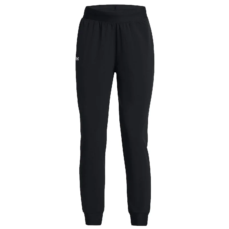 Under Armour Rival High Rise Woven Pants - Womens - Black/White