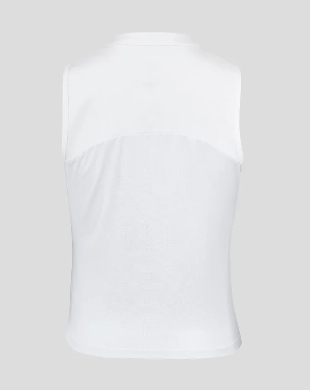 Women's White AMC Melbourne Performance Aero Zip Tank