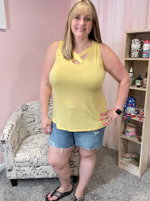 Yellow Criss Cross Tank