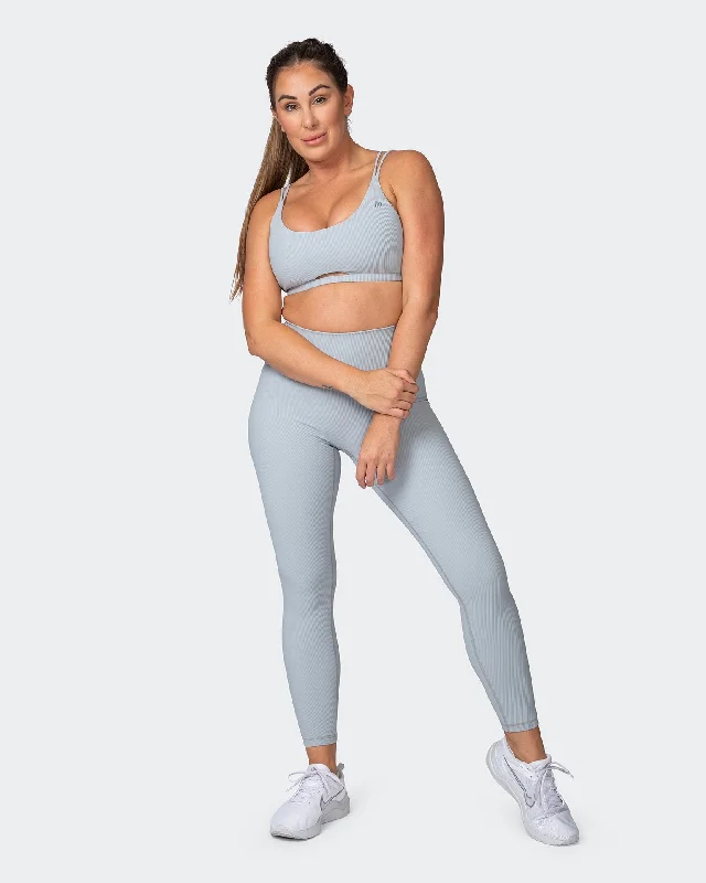 Zero Rise Rib Ankle Length Leggings - Oyster