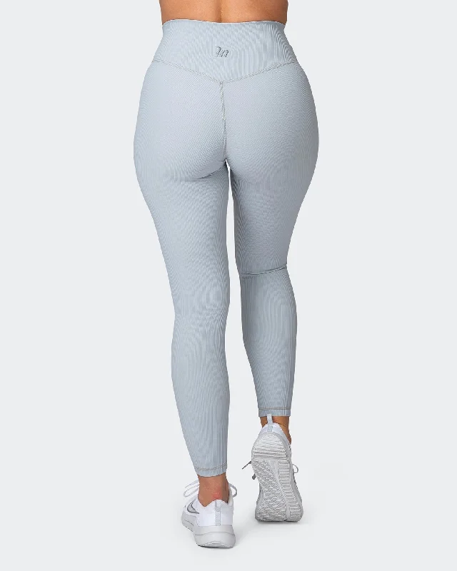 Zero Rise Rib Ankle Length Leggings - Oyster