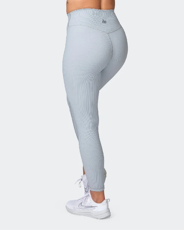 Zero Rise Rib Ankle Length Leggings - Oyster